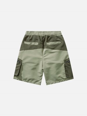 Short Aelfric Eden Colorblock Large Pocket Cargo Vert | IKQ-28894646